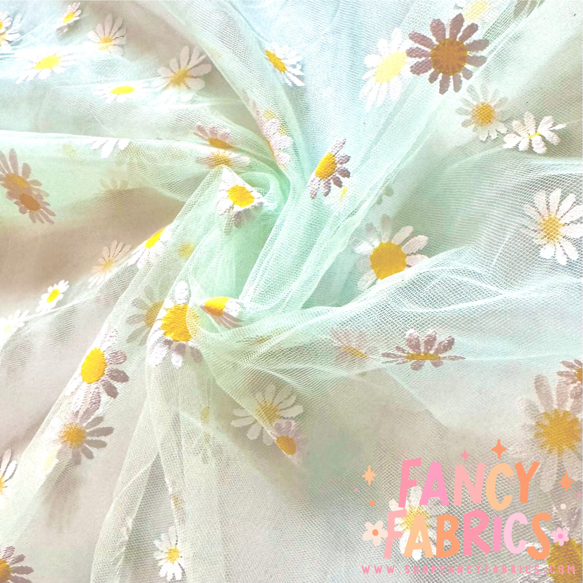 Stamped Daisy (Mint) |Mesh Ready to ship