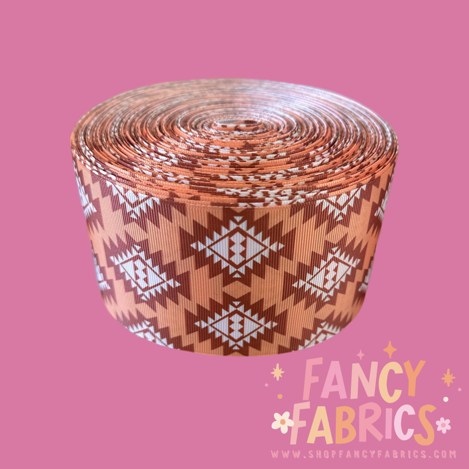 Western Aztec 3" single sided ribbon