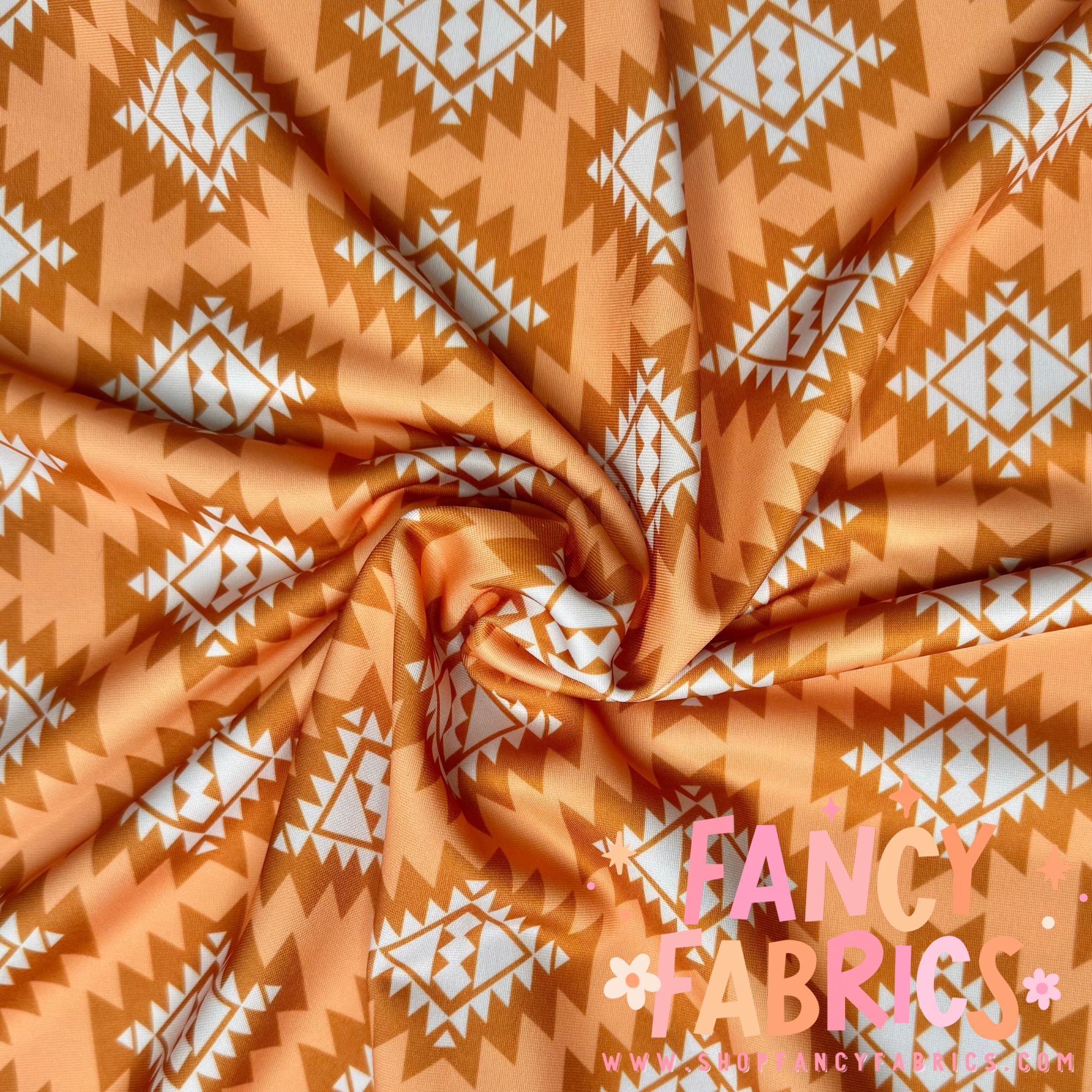 Western Aztec swim fabric ready to ship