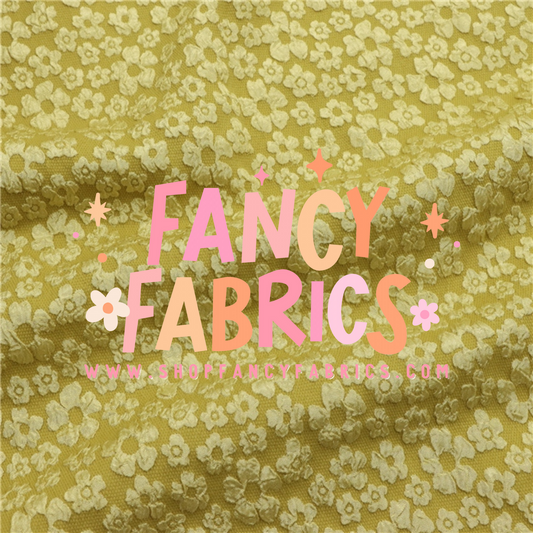 Yellow/Green | Floral Polyester | Ready To Ship