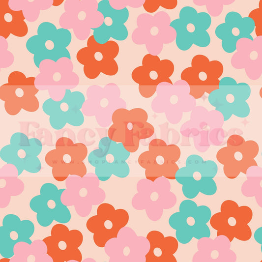 Teal Trendy Floral | PREORDER | By The Yard