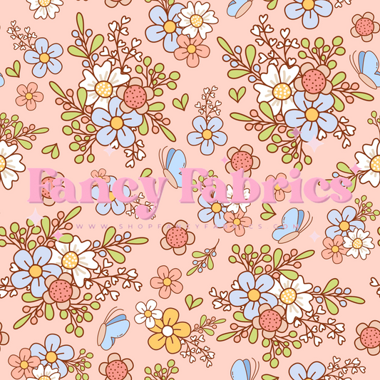 Spring Blooms (Peach) | PREORDER | By The Yard