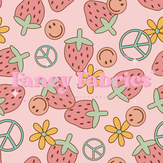 Lauren Liza Designs | Strawberries Funky | PREORDER | By The Yard
