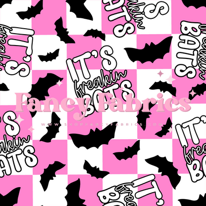 Freakin Bats (Pink Checkers) | PREORDER | By The Yard