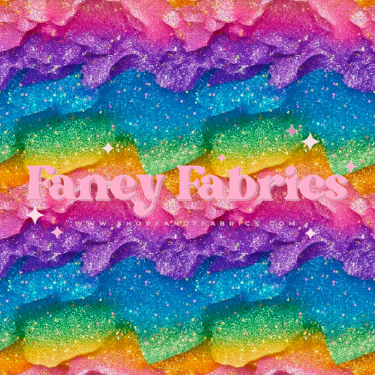 Rainbow Glitter | PREORDER | By The Yard