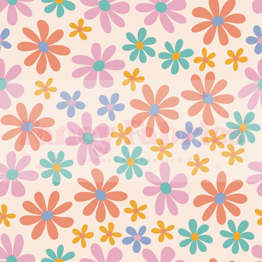 Lauren Liza Designs | Retro Floral 21 | PREORDER | By The Yard