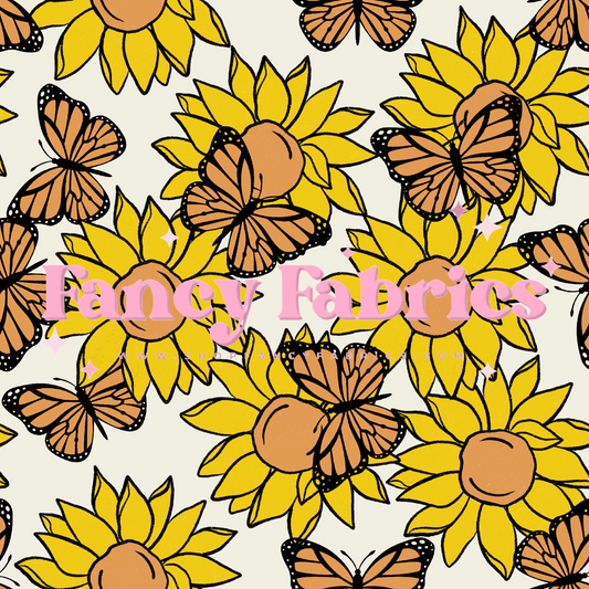 Butterfly Sunflower | PREORDER | By The Yard