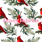 Cardinal Embroidery | PREORDER | By The Yard