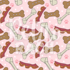 Pup Treats (Pink) | PREORDER | By The Yard