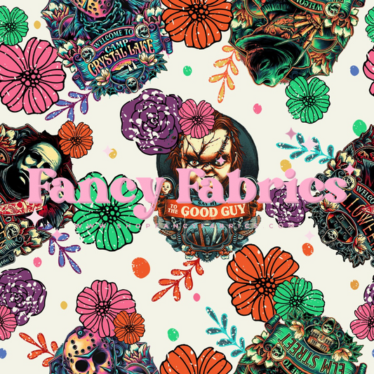 Horror Icon Floral | PREORDER | By The Yard