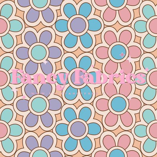 Lauren Liza Designs | Hex Flowers Pastel | PREORDER | By The Yard