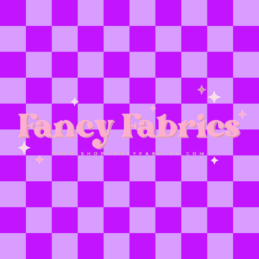 Purple Checkers | PREORDER | By The Yard