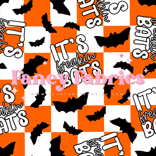 Freakin Bats (Orange Checkers) | PREORDER | By The Yard