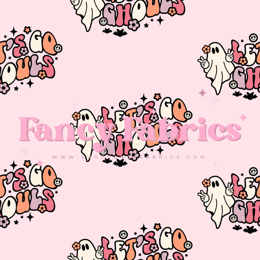 Let's Go Ghouls (Light Pink) | PREORDER | By The Yard