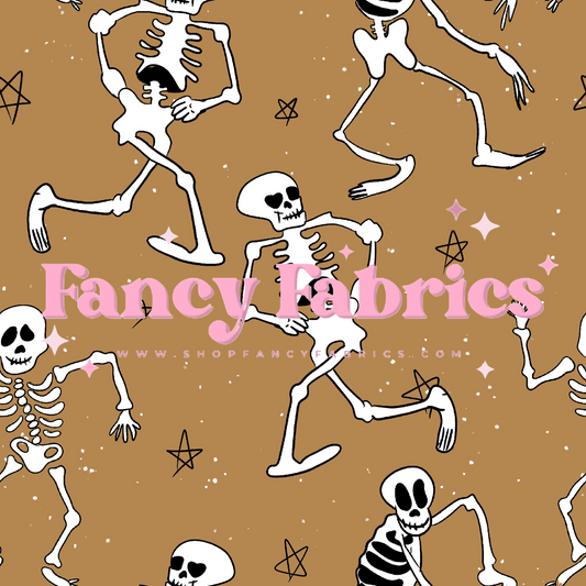 Spooky Skeletons (Tan) | PREORDER | By The Yard