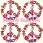 Creative Graphics | Peace Sign Flowers | PREORDER | By The Yard