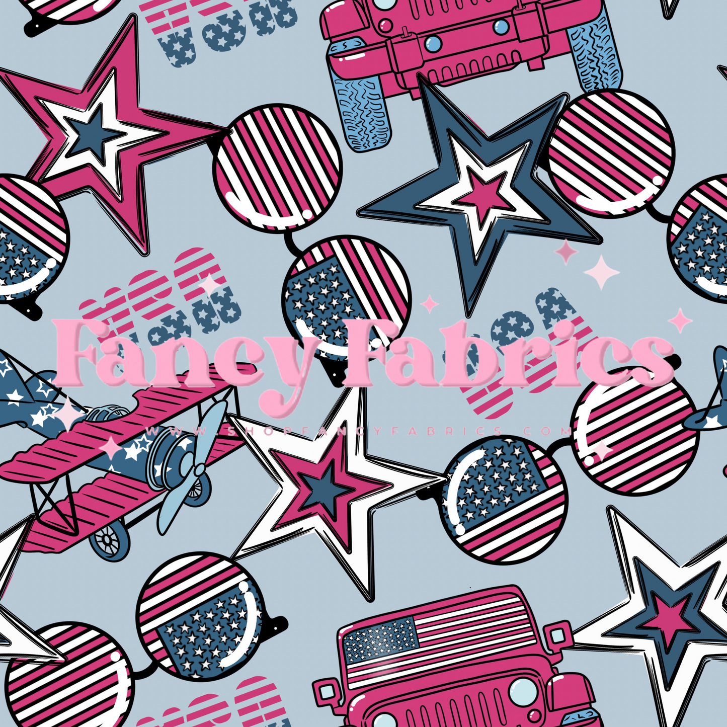 Bless The USA (Pink) | PREORDER | By The Yard