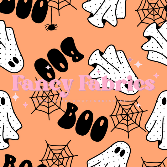 Polka Dot Ghost (Light Orange) | PREORDER | By The Yard