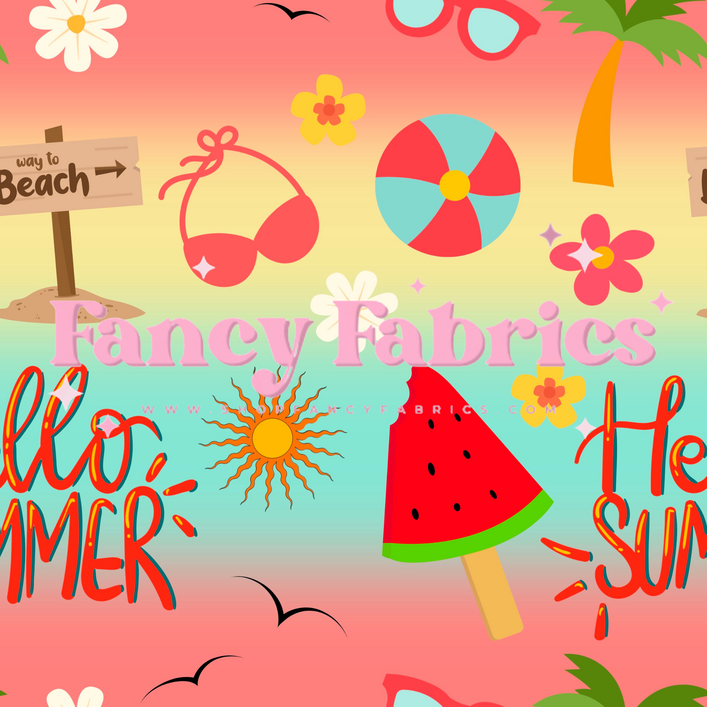 Creative Graphics | Hello Summer | PREORDER | By The Yard