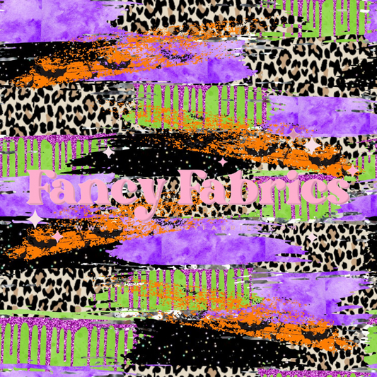 Halloween Leopard Brushstrokes | PREORDER | By The Yard