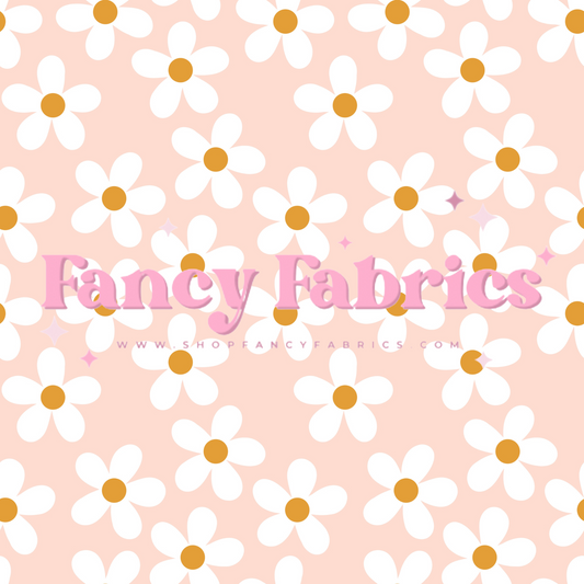 Peachy Daisies | PREORDER | By The Yard