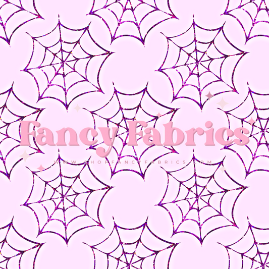 Purple Glitter Webs | PREORDER | By The Yard