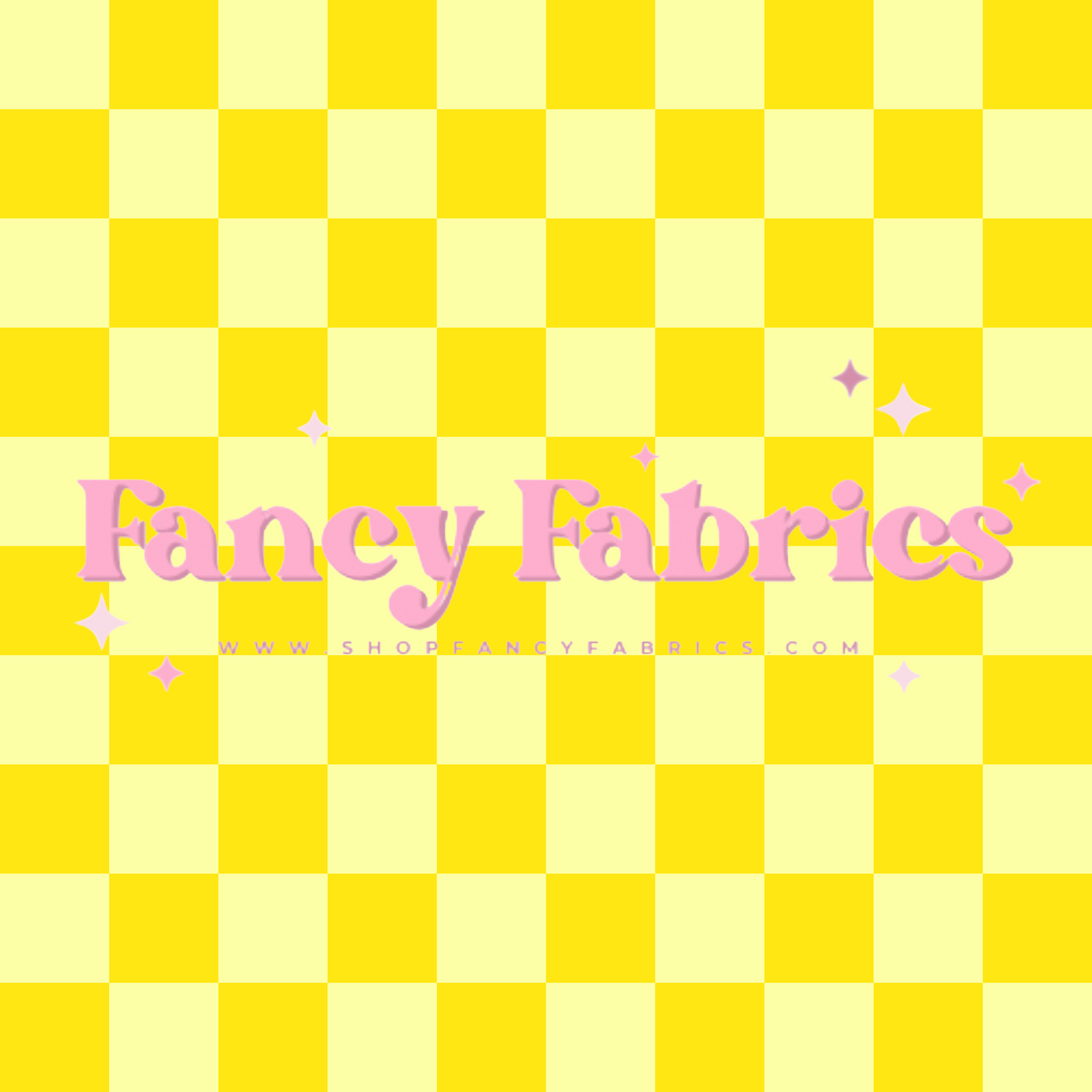 Yellow Checkers | PREORDER | By The Yard