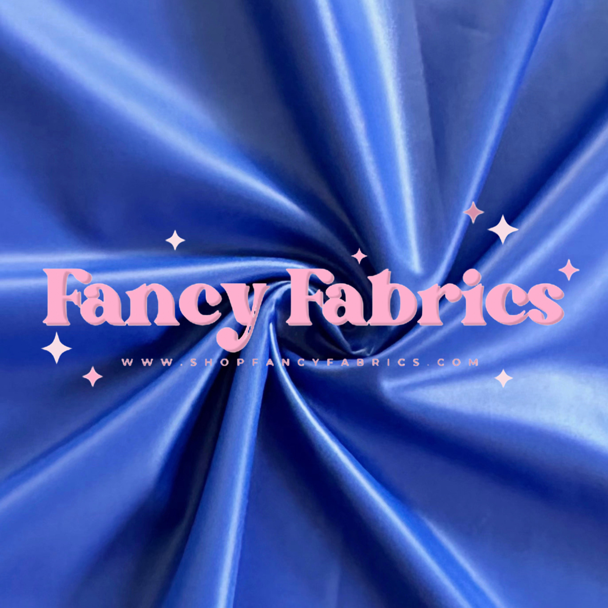 Blue Pleather Fabric by the Yard and Half Yards