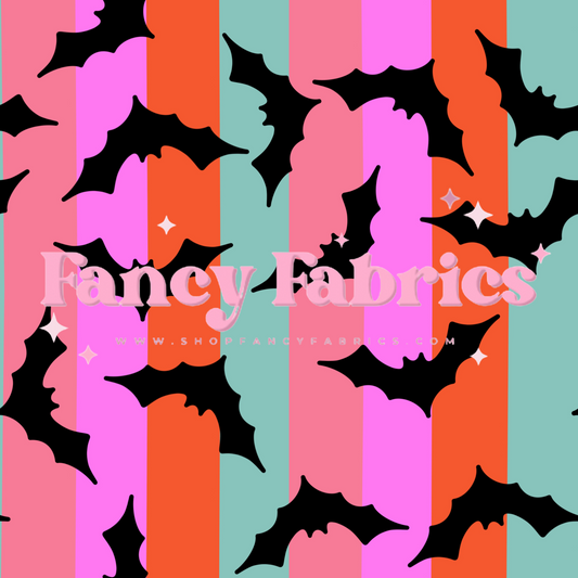 Halloween Bat Stripes | PREORDER | By The Yard