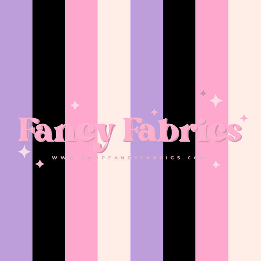 Pink + Black + Purple Stripes | PREORDER | By The Yard