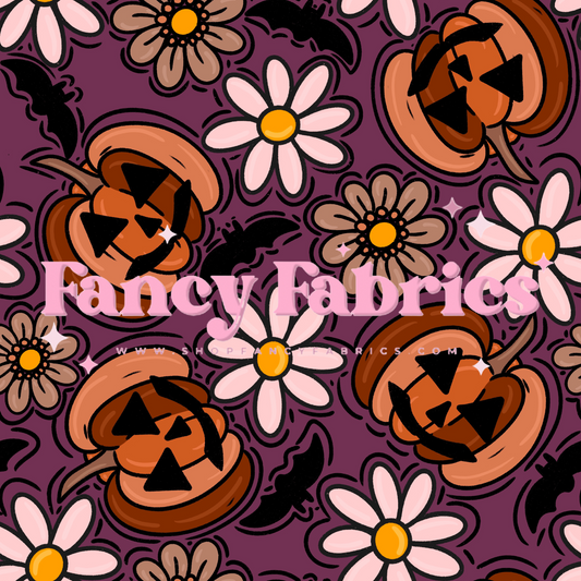 Purple Pumpkin Floral | PREORDER | By The Yard
