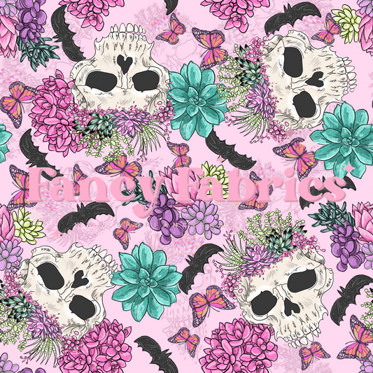 Succulent Skulls | PREORDER | By The Yard