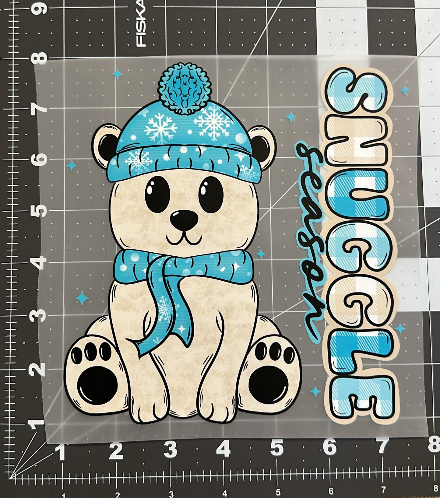 snuggle season polar bear dtf transfer child size