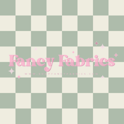 Lauren Liza Designs | Green Checkers | PREORDER | By The Yard