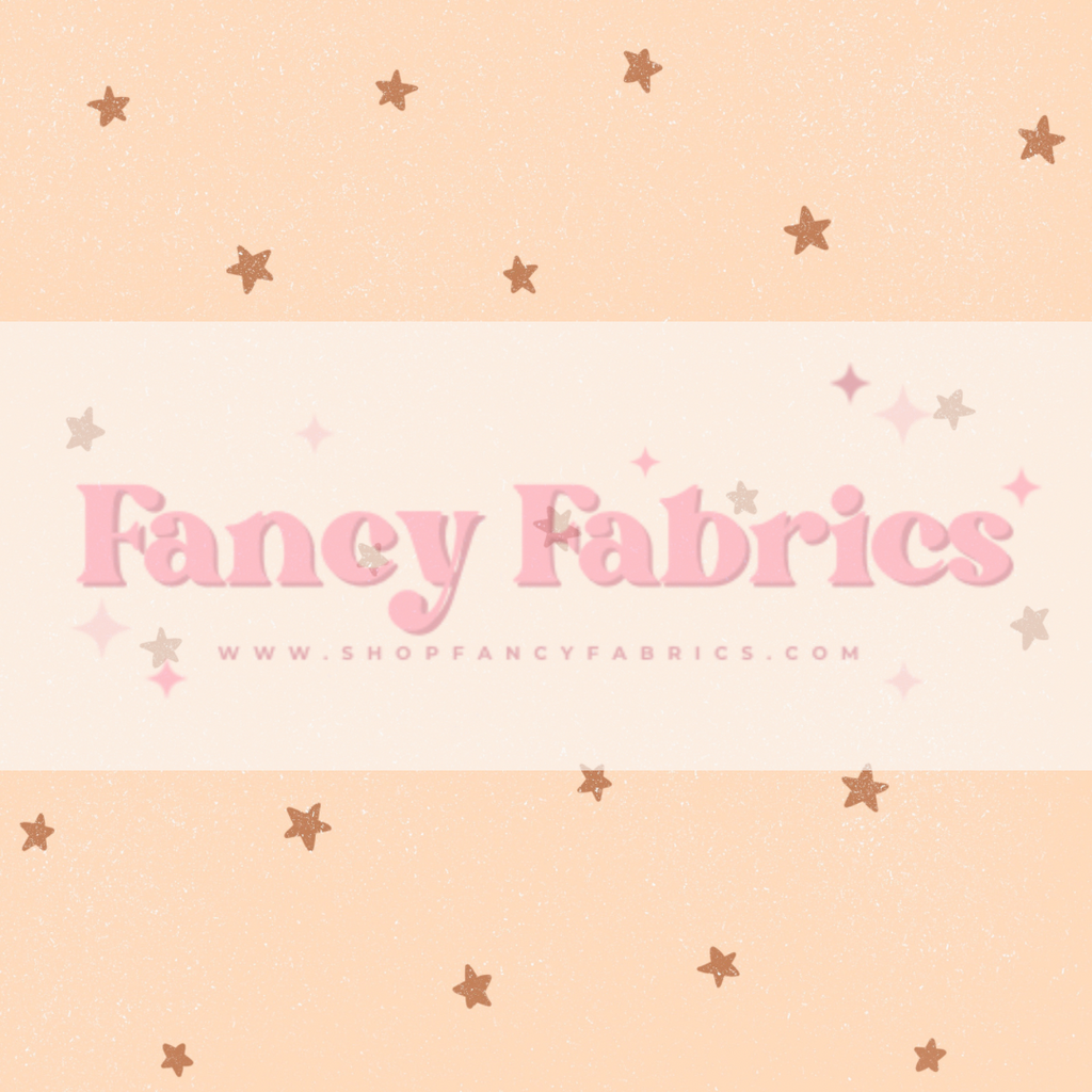 Tiny Brown Stars | PREORDER | By The Yard