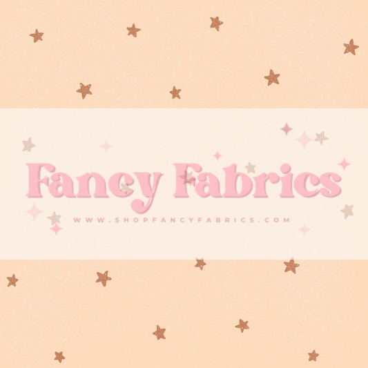 Tiny Brown Stars | PREORDER | By The Yard