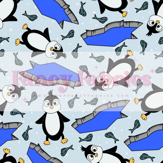Icy Penguins | PREORDER | By The Yard