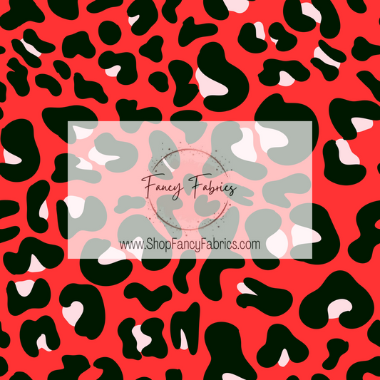 Red V-Day Leopard | PREORDER | By The Yard