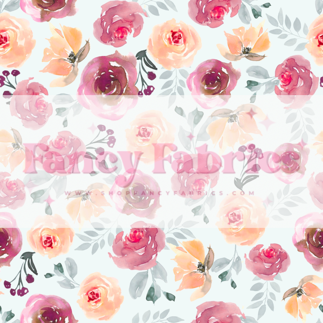 Watercolor Peonies | PREORDER | By The Yard