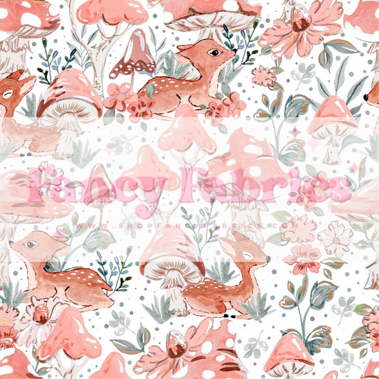 Muse Bloom | Cottage Fawns (Pink) | PREORDER | By The Yard