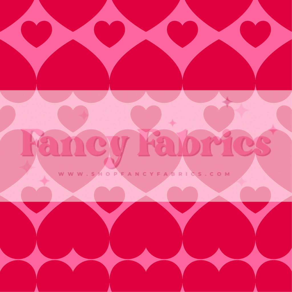 Muse Bloom | Pattern Hearts (Pink) | PREORDER | By The Yard