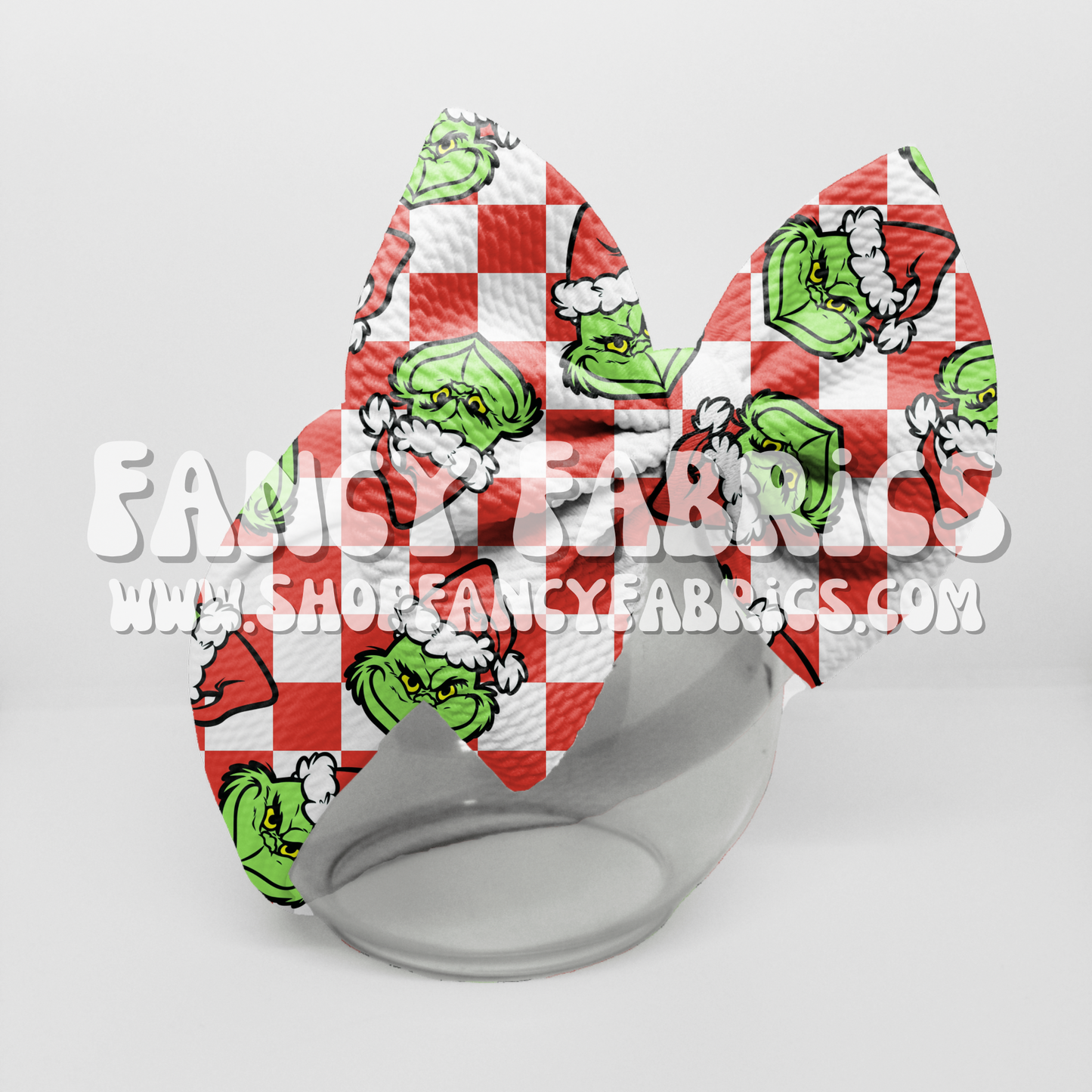 Green Face Checkers (Red) | PREORDER | By The Yard