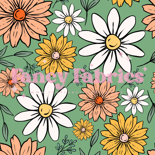 Creative Graphics | Doodle Daisies | PREORDER | By The Yard