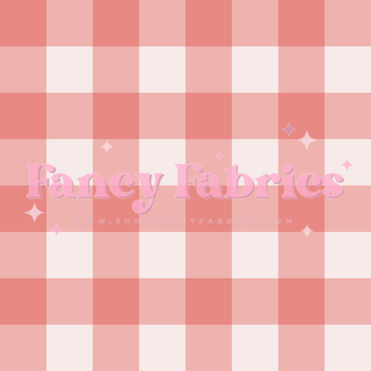 Lauren Liza Designs | Pastel Coral Gingham | PREORDER | By The Yard