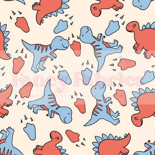 Red + Blue Dinos | PREORDER | By The Yard