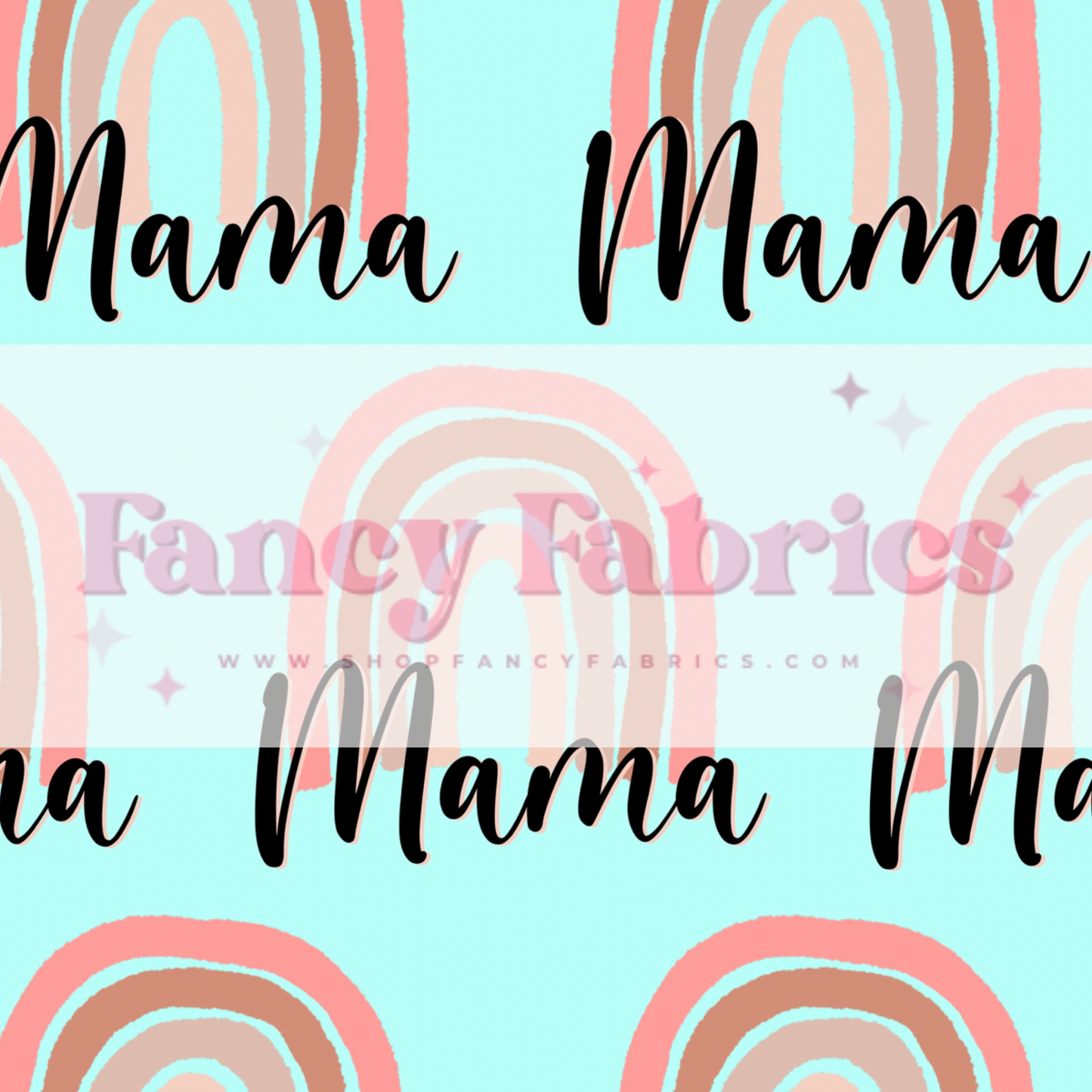 Creative Graphics | Mama Rainbows (Blue) | PREORDER | By The Yard