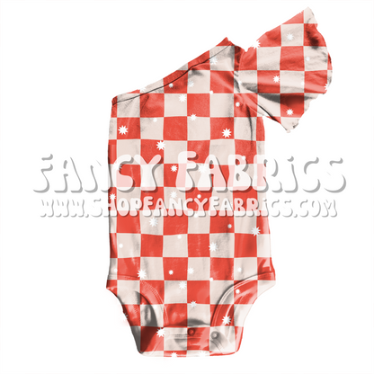 Sparkle Check (Red) | PREORDER | By The Yard