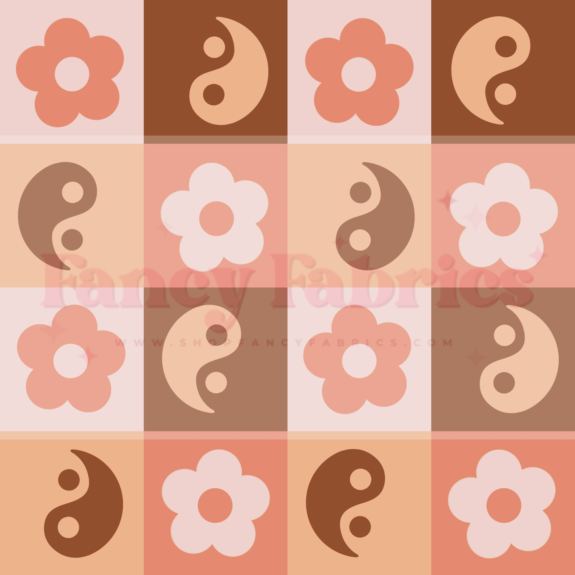 Lauren Liza Designs | Yin Yang Checkers 1 | PREORDER | By The Yard