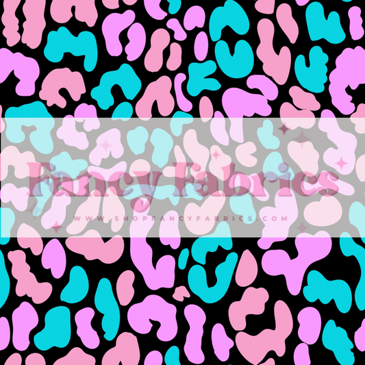 Pink + Blue Leopard | PREORDER | By The Yard