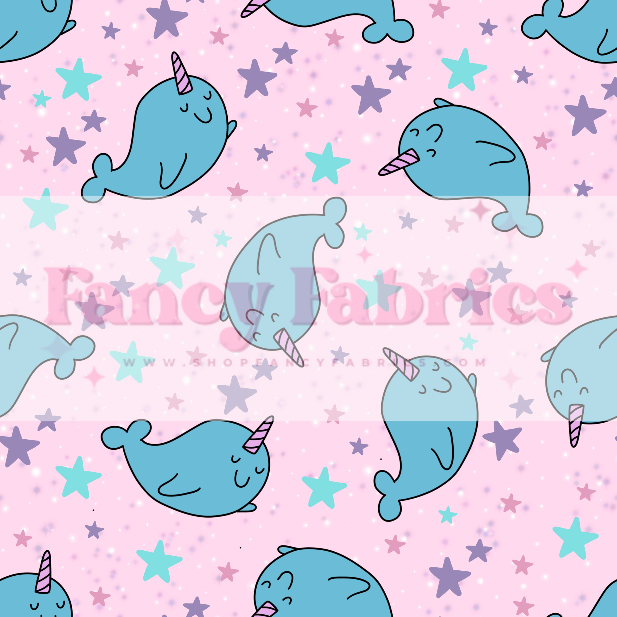 Narwhals (Pink) | PREORDER | By The Yard